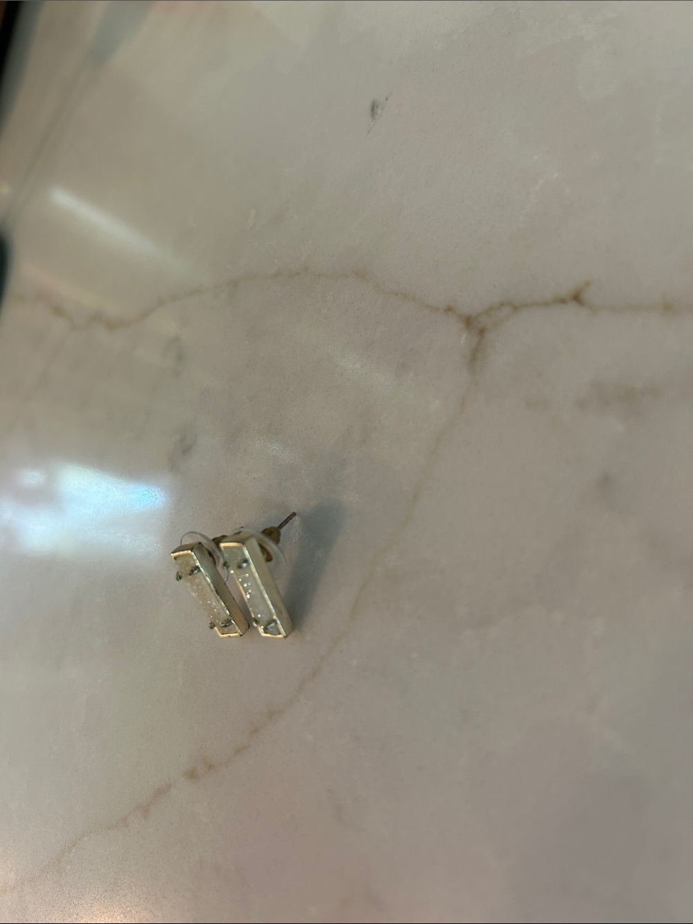 Kendra Scott Gold Iridescent Druzy Bar Stud Earrings - Picture 4 of 11